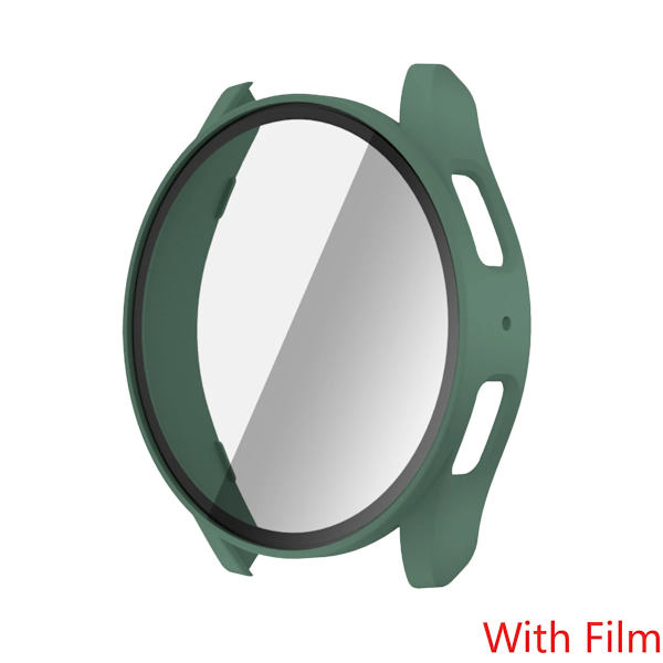 Hærdet glas + etui til Samsung Galaxy Watch 7 44 mm 40 mm skærmbeskytter Allround bumper etui til Galaxy Watch 7FE 40 44 mm grøn[ee] Green For Watch 7 44mm
