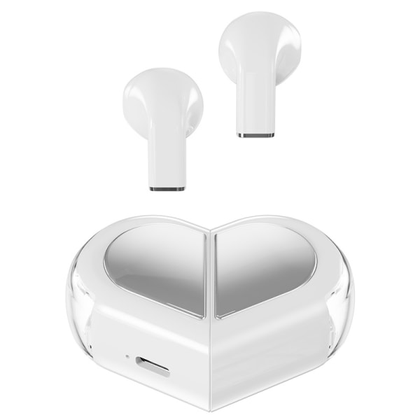 Bluetooth hörlurar Roterbara K520 Love TWS 5.3 trådlösa hörlurar Transformerbara hörlurar（vita）