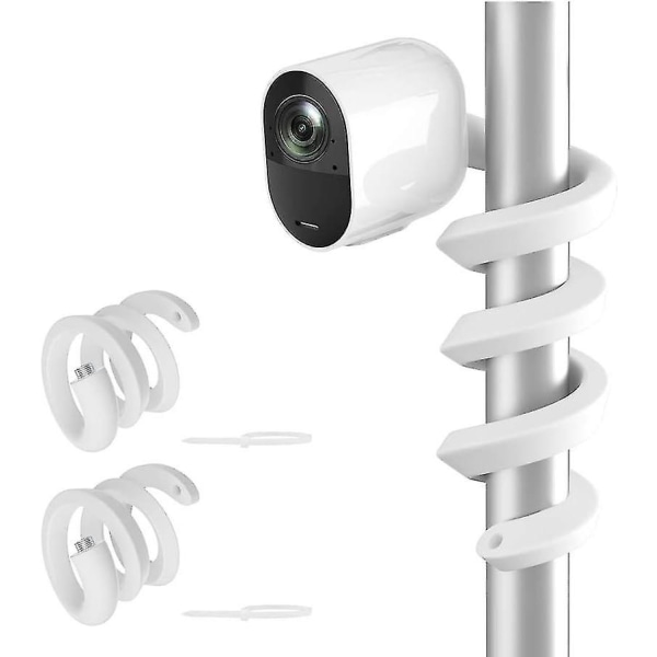 Flexibelt vridfäste för Arlo Pro 4 Pro 3 Pro 2 Eufycam 2c Eufycam 1 And 2 Arlo Ultra 4k Ultra 2 Arlo Baby Monitor och Arlo Go Indoor Camera (svart 2p