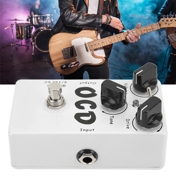 Gitarr Effektpedal OCD Classic Overdrive Distortion Portabelt Instrumenttillbehör Vit
