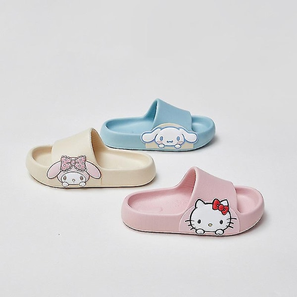 Kawaii Sanrio Tøfler Tegneserie Hellokitty Cinnamoroll Mymelody Sommer Børnehjem Skridsikre Vaskesandaler Børnegave - Perfekte Hellokitty Tøfler Hello Kitty Slippers 26-27