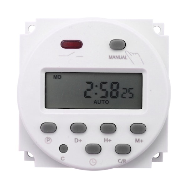 Ny LCD digital programmerbar bryter med timer DC 12V 16A tidsrelé