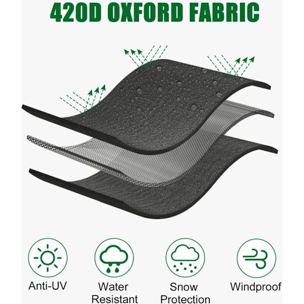 1000L IBC Tank Cover, 420D Vandtank Cover, Anti-UV Tank Cover, IBC Tank Beskyttelsescover med Lynlås, 120 x 100 x 116 cm (Grøn){EE}