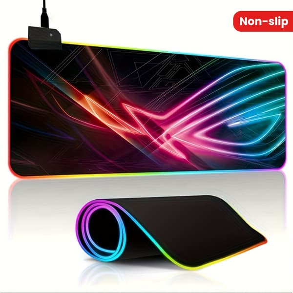 Gaming LED Lysende Musemåtte, RGB Tastaturmåtte, Skridsikker Musemåtte, Computertilbehør 250*350*4mm