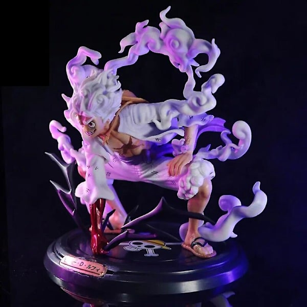 Ny One Piece Luffy Gear 5 Anime Figur Sun Gud Nikka PVC Action Figur Statu Samleobjekt Dukker Leke For Barn Gave Luffy  20cm Red