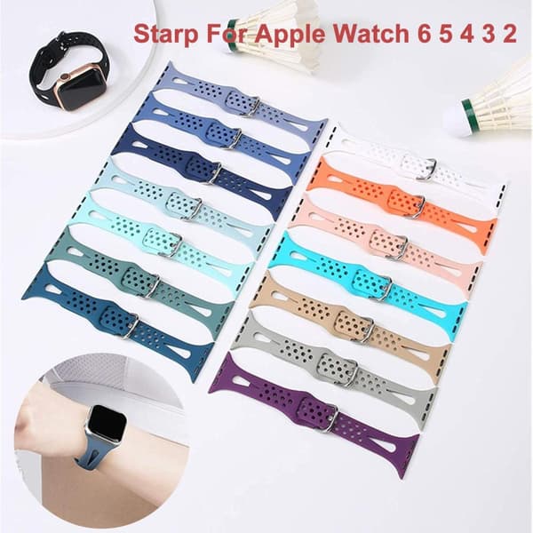 Klokke for Apple Watch SE 6 5 4 3 2 hvit white 38/40mm