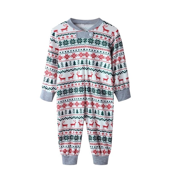 Joulupukki-perheen pyjamasetti - Äiti, Isä, Lapset - Jouluasu - Tyttövauvan vaatteet - Yöasu Mom-2XL