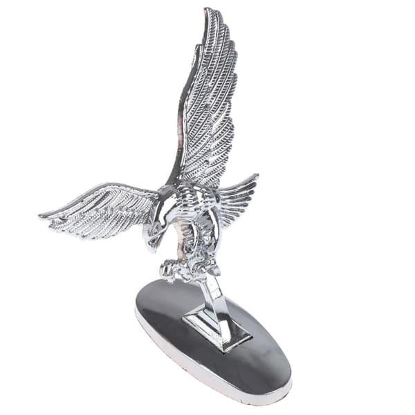 2 stk Bil Frontdeksel Krom Panserpryd Badge 3D Emblem Engel Svart 2 stk
