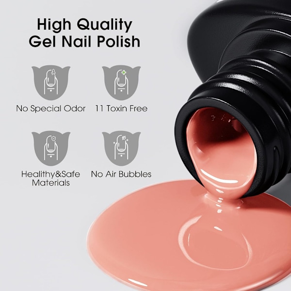 Gel Nagellack Macaron Set 10 Färger Gel Nagellack UV LED Gel Nagellack Grön Orange Blå Lila Kit