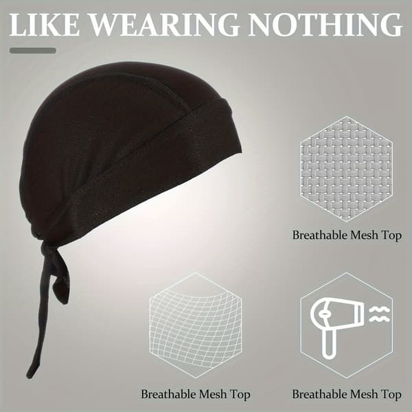 9 stk. Kjølende Durags Sett - Pustende Polyester Hodeplagg for Løping, Motorsykkel og Utendørsbruk, Camo & USA Flagg Design 9 Pack