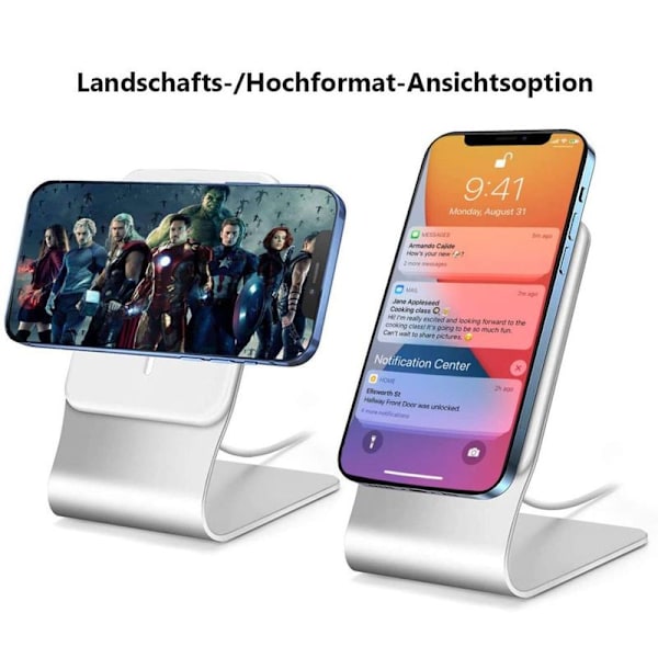 Stativ for MagSafe-lader, FULAIM aluminium MagSafe-holder, kompatibel