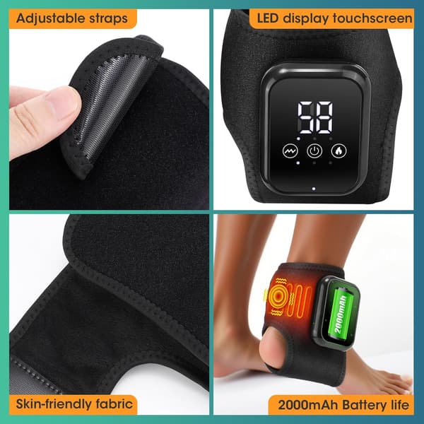 Fodmassageapparat – Genopladelig Varme & Massage | Smertelindring & Cirkulation | Hjem & Rejse 2-Pack