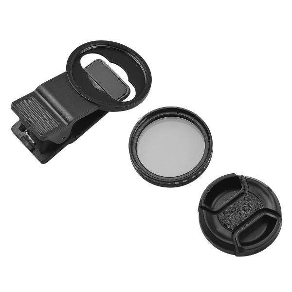37mm Professionellt Clip-on Telefonfilter Lens Nd2-400 - Justerbart neutralt densitetsfilter Med Telefonklämma Linsskydd För