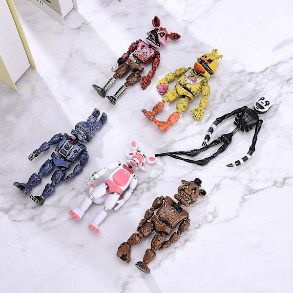Fnaf Actionfigurer Leksaker Dockor Mardröm Five Nights at Freddy's Spel Barnpresent{EE}