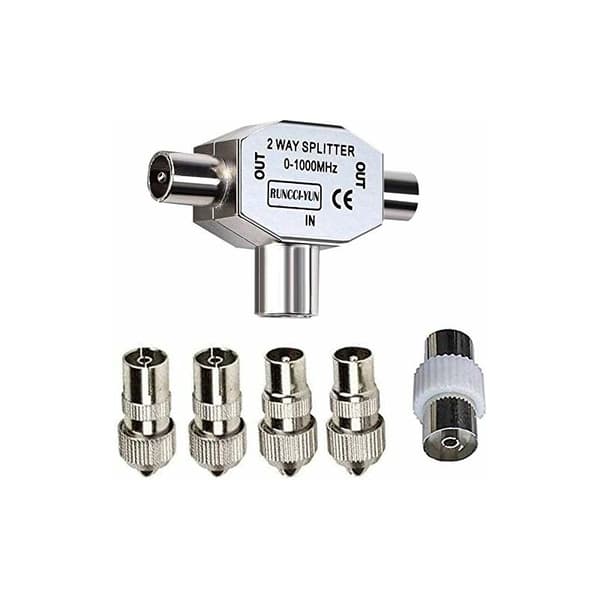 T-formet antennefordeler - 2-vejs antennefordeler - 2 DVB-T/BK-stik