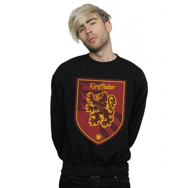 Harry Potter Herre Gryffindor Crest Flat Sweatshirt L Sort Sort L