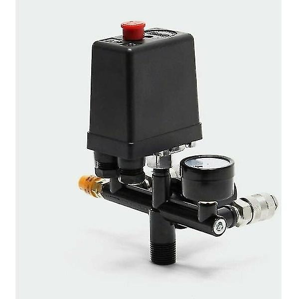 Tryckregulator med manometer för kompressor Manometer med 2 displayer