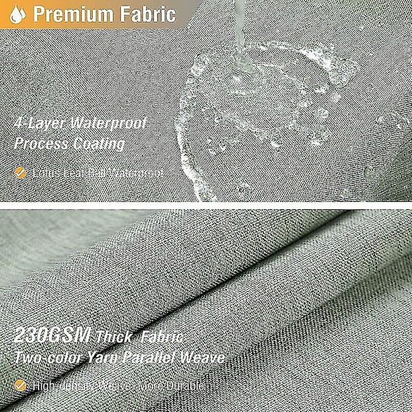 Duschdraperi 180x210cm, extra långt salviagrön - Duschdraperi i linne-texturerat tungt tyg med 12 plastkrokar, stort hotell lyxigt enkelt