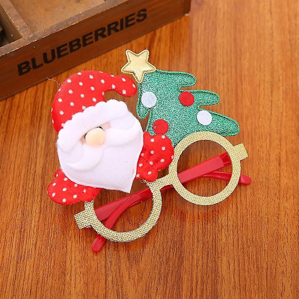 5 stk Julebrilleramme Glitter Julefestbriller Julekostyme Kreativt Øyebryn For Julefestforsyninger