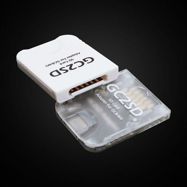 GC2SD Kortadapter Minnekortadapter for GameCubeWii Mirco SD-kortleser Konsollutskifting Transparent