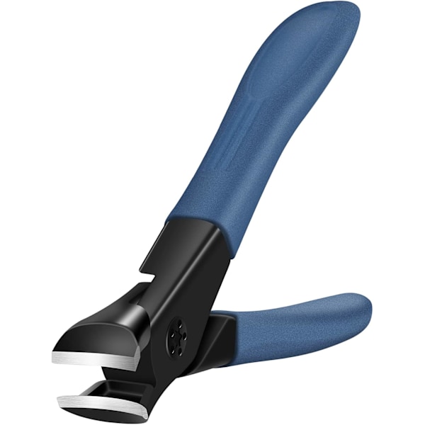 Negleklipper for tykke negler, brede kjeve tånegleklipper, neglesaks, kraftige negleklipper, skarpe buede tånegleklipper for menn og kvinner Blue