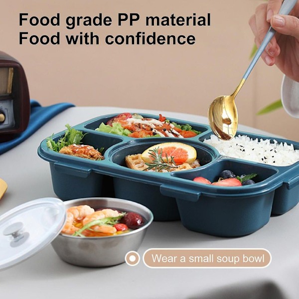 Matboks med flere rom, BPA-fri, stor kapasitet