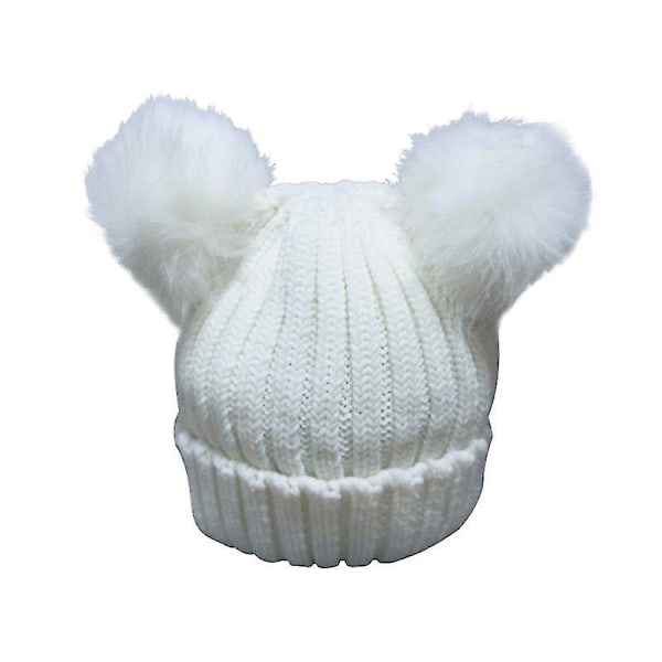 Kvinder Strikket Hue Chunky Elastisk Hue Hæklet Varm Hat Med Pom Pom Bolde Hårpynt Gaver Til Børn Vinterferie Festartikler Favoriserer