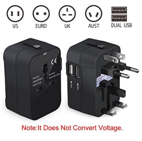 Bison 202 Dobbelt USB 2.1A Universaladapter - Universel til global brug