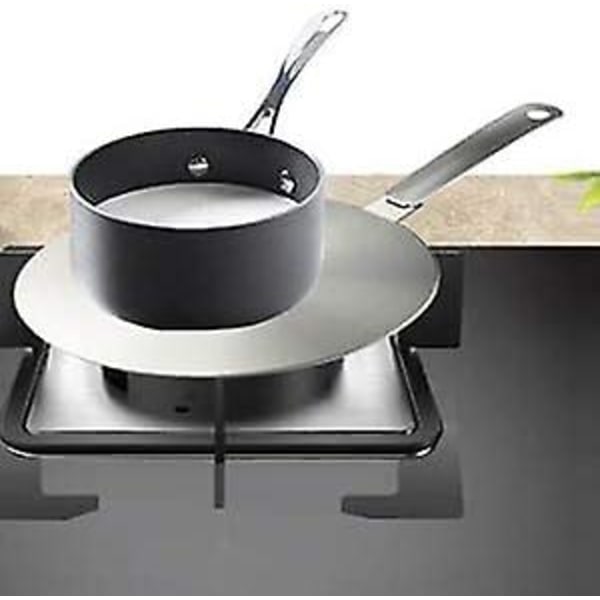 Induction adapter, conversion plate for induction hob, heat distribution plate with removable handle and base 20 cm
