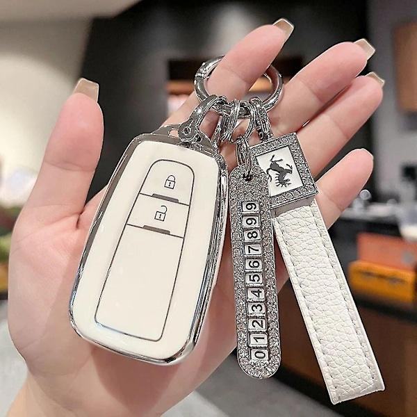 TPU Nyckelskydd för Toyota C-HR Chr Prius Rav 4 Camry Corolla 2017 2018 2020 2021 - Perfekt Tillbehör keychain