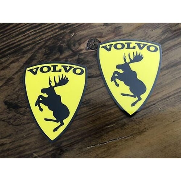 Par (2) äkta Prancing Moose VOO 3 traditionella vinyldekaler