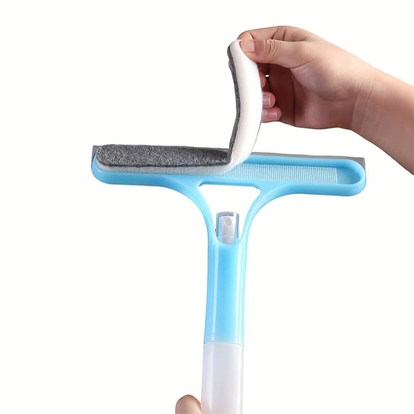 3-i-1 Spegelskrapa med Avtagbar Mikrofiberduk Blue
