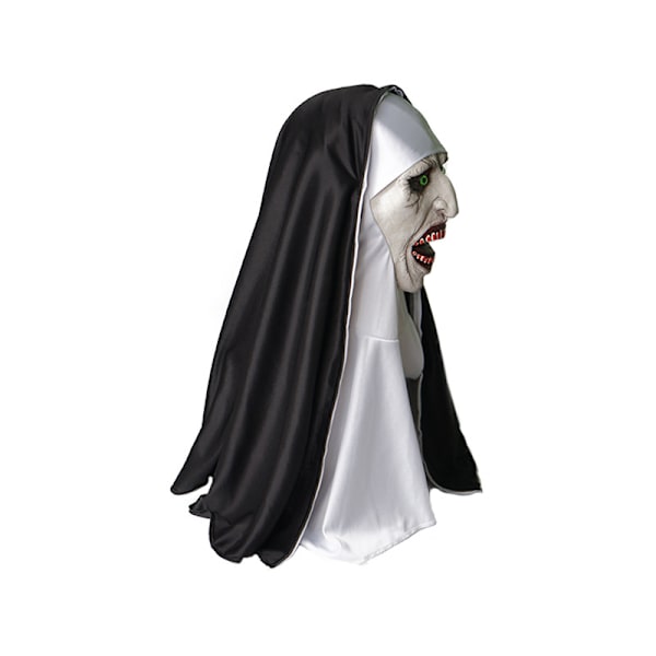 Huvudmodell C The Conjuring 2 nunna mask Halloween läskig sminkmask