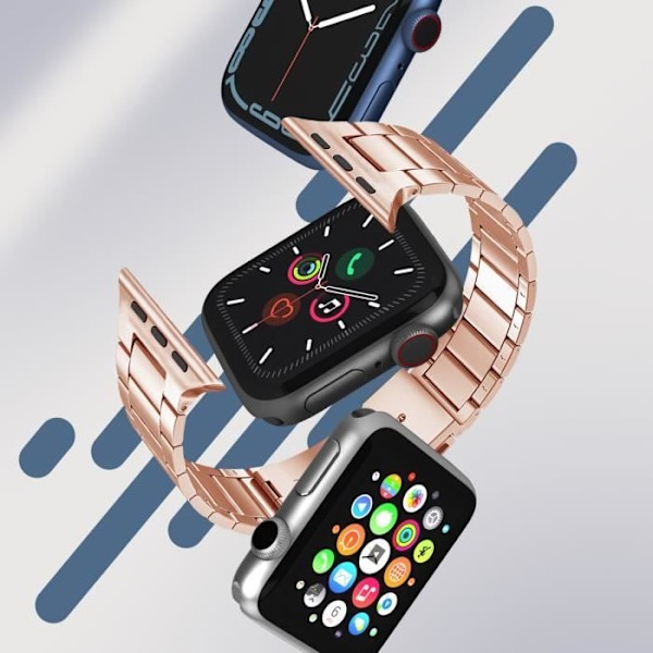 Lenkearmbånd for Apple Watch 41mm / 40mm / 38 mm Stål Roségull