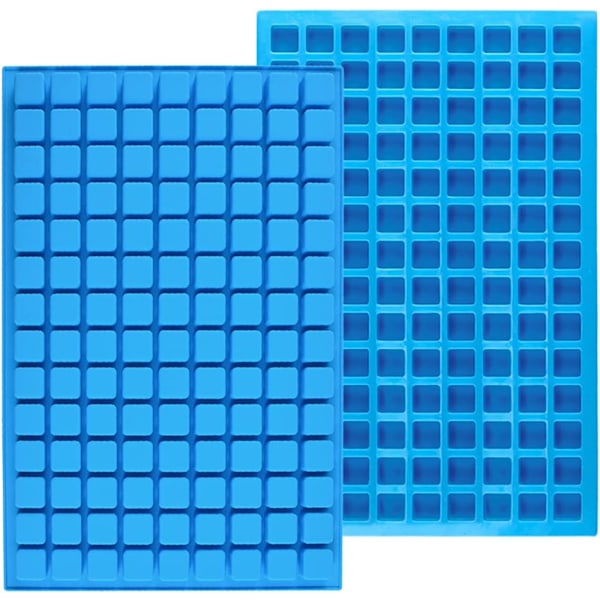 2-pakkauksen neliömäiset silikonimuotti karamelleille, suklaalle, jääpaloille, hyytelölle, praliineille, ganachelle, 126 onttoa