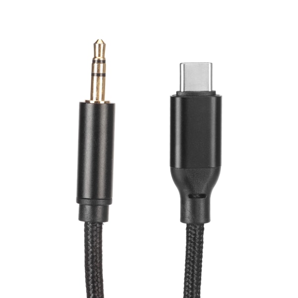 USB C till 3,5 mm ljudkabel HiFi Stereo Plug and Play Vävd typ C till AUX hansladd för PS5 biltelefon 1m / 3,3ft
