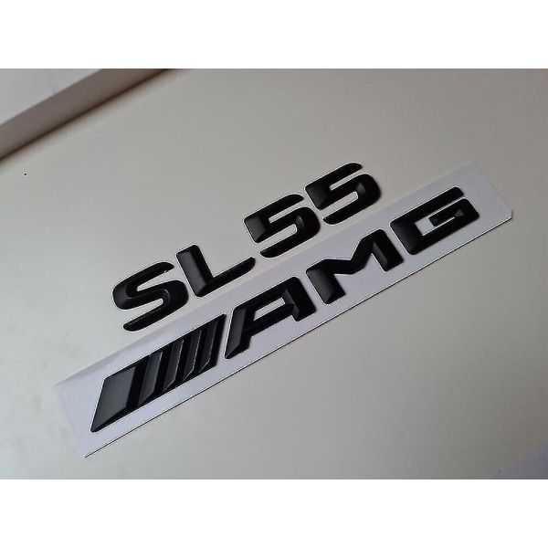 Sl55 Amg Matte Black Bokstavsnummer Bakre Boot Badge Emblem Sl Class Mercedes Matt