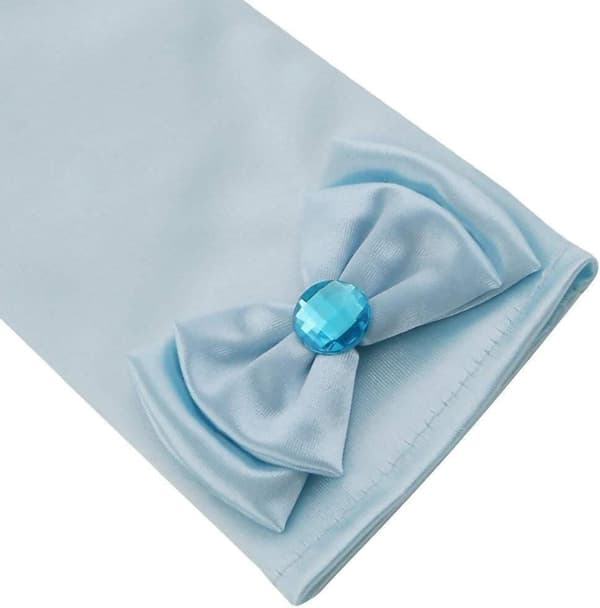Princess Elsa Costume Accessory Set for Kids, Includes Braid, Tiara, Gloves, and Wand 6pcs - blue