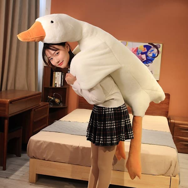 Large White Goose Stuffed Animal Duck Plush Pillow 50cm 50cm