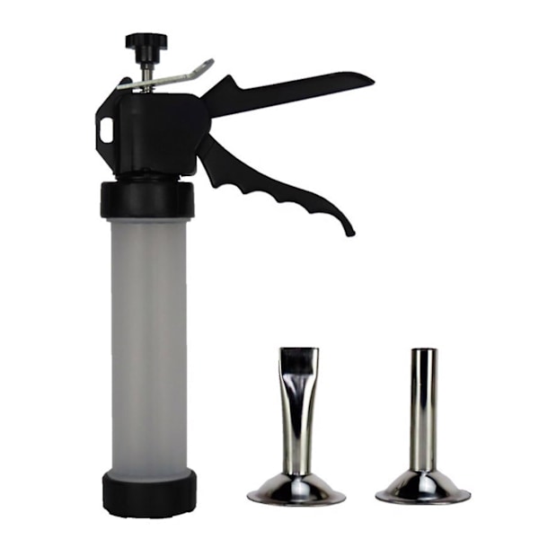 Pølsemaker Jerky Shooter Aluminiumlegering Jerky Gun med 2 forskjellige fyllingsdyser for Beef Jerky Fans Gaver