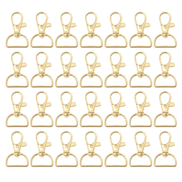 35 pcs Lobster Claw Buckle Snap Hooks Metal Hook Buckle Lobster Snap Hook (3.9x2.4cm, golden)