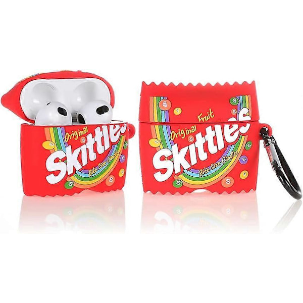 Passar Airpods 3:e generationen 2021, Silikon Tecknad Sött Fodral Skyddande Stöttåligt Skal för Airpods 3 Skittles{hh] Skittles standard