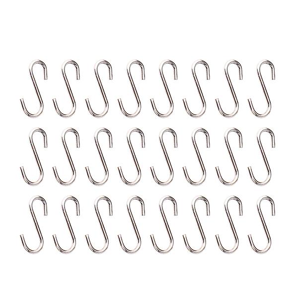200 Pcs DIY Mini S-Shaped Hooks Stainless Steel Hangers DIY Jewelry Accessories (1.4X0.6CM, Silver)