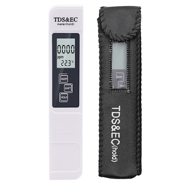 Digital 3-i-1 TDS-måler EC og temperatur med display null none