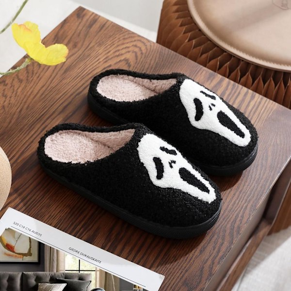 Ghost Face Slippers Græskar Slippers Halloween Slippers HVID hvid white 12