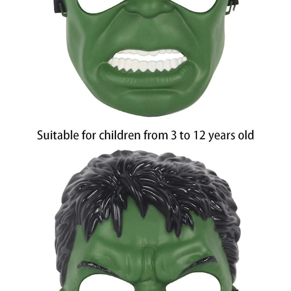 Hulk-naamio lapsille - Super sankari puvut, lastenjuhlat, Hulk-lelut, Halloween-asu, naamiaiset (Hulk-naamio)