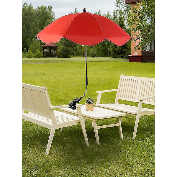 Bærbar strandparaply med UV-beskyttelse og universalklemme for stoler, barnevogner, golfbiler og rullestoler{EE} Zebra print