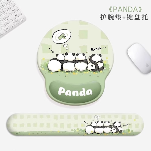 Pink Panda Musemåtte Håndledsstøtte Piger Sød Glat Computer Kontor Høj-kvalitets Silikone Tastatur Håndstøtte Håndled Lucky Panda-Wrist Pad