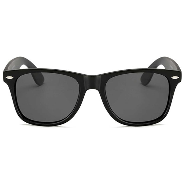 Retro Wayfarer Solbriller Matt Svart Svart{EE}