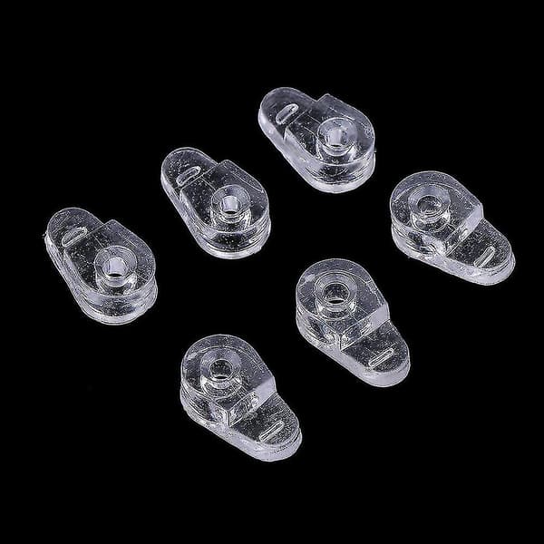 100 st Plastglashållare Transparent Spegelskåp Fästklämmor Ny